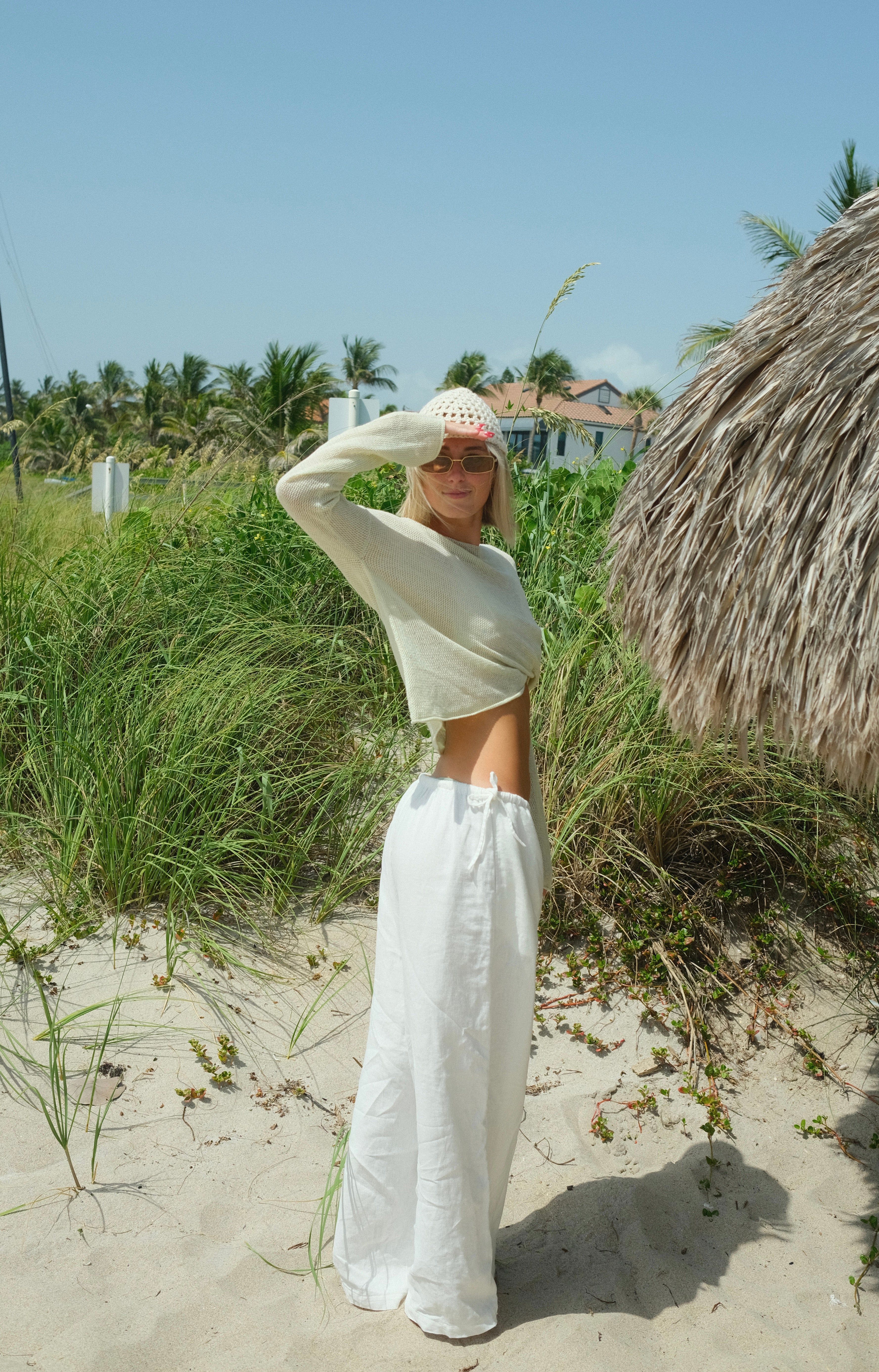 Cala tie side linen pants